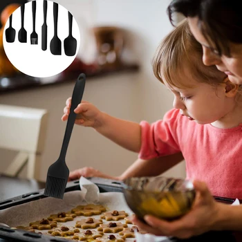 

6 Piece Silicone Pastry Spatula Set Non-Stick Rubber Spatula Set Heat-Resistant Spatula Kitchen Utensils Set for Baking