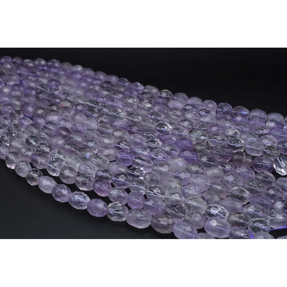 

13x16mm AA Natural Faceted Amethyst irregular Oval Stone Beads For DIY necklace bracelet jewelry make 15 "free delivery