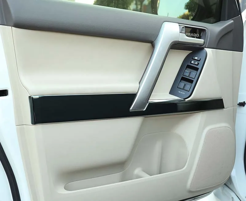 Для Toyota LAND CRUISER PRADO LC150 FJ150 внутренняя отделка двери подлокотник панель крышка из нержавеющей стали авто-Стайлинг Аксессуары