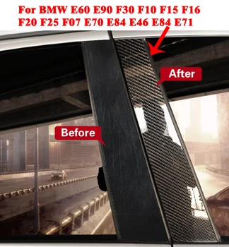 

Real Carbon Fiber Car Window B-pillars Decorative Sticker For BMW E60 E90 F30 F10 F15 F16 F20 F25 F07 E70 E84 E46 E84 E71