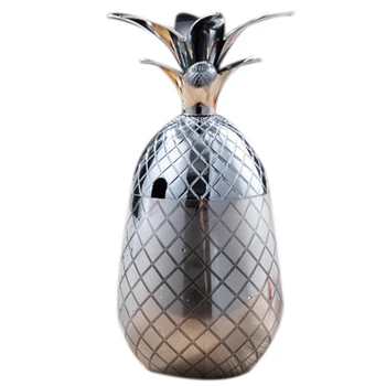 

Royal Hawaiian Pineapple Cup Tumbler Beer Mug Silver