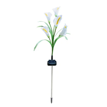 

Landscape Garden Decor LED Solar Light Lawn Pathway Park Patio Outdoor Waterproof Plug In Yard Balcony 80cm Calla Flower
