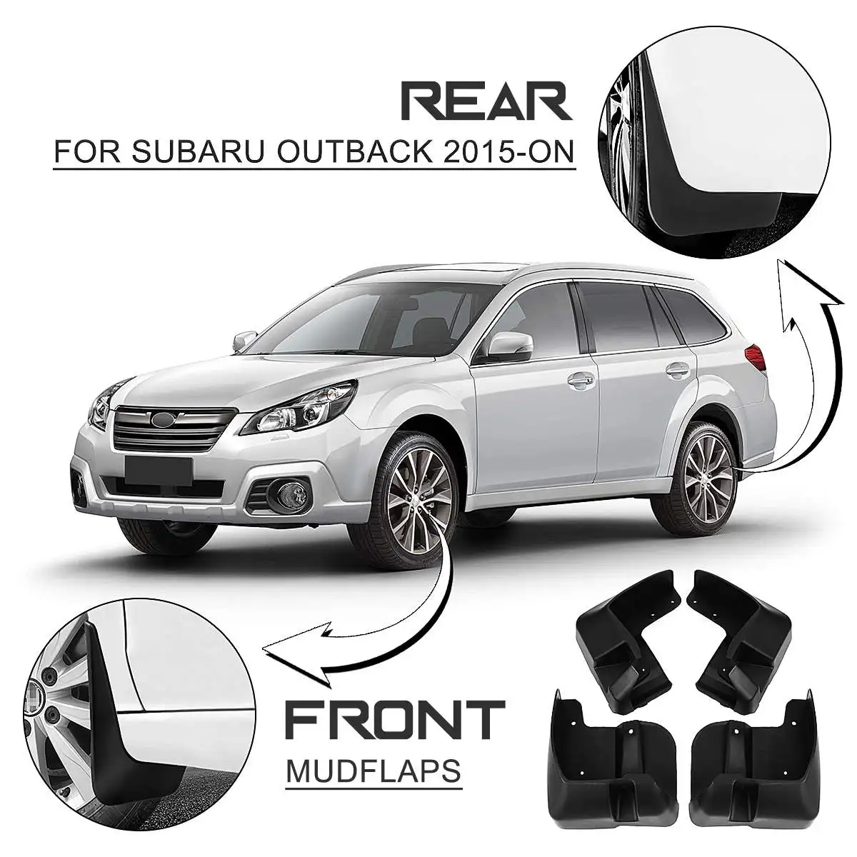 รถ Mudflaps Mud Flaps Splash Guards Mudguards ด้านหลัง Fender สำหรับ