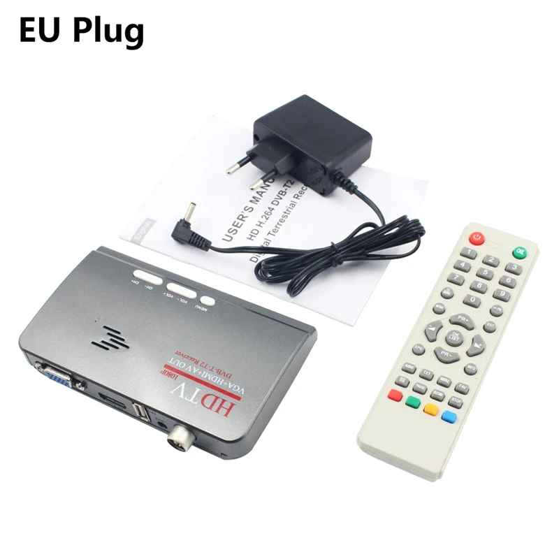 Najtaniej Cyfrowy HDMI DVB T T2 dvbt2 telewizor z dostępem do kanałów VGA moda odbiornik konwerter z tuner telewizyjny usb pilot zdalnego sterowania SWLA cyfrowy konwerter telewizyjny