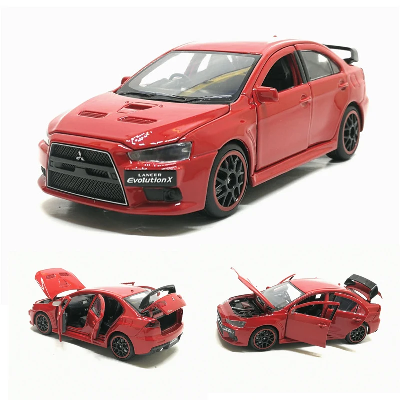 Новинка 1/32 Lancer EVO X 10 BBS RHD литая под давлением Модель автомобиля игрушки для детей
