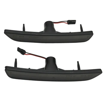 

Front Smoked LED Side Marker Lights Turn Signals Lamp for Ford Mustang 2010-2014