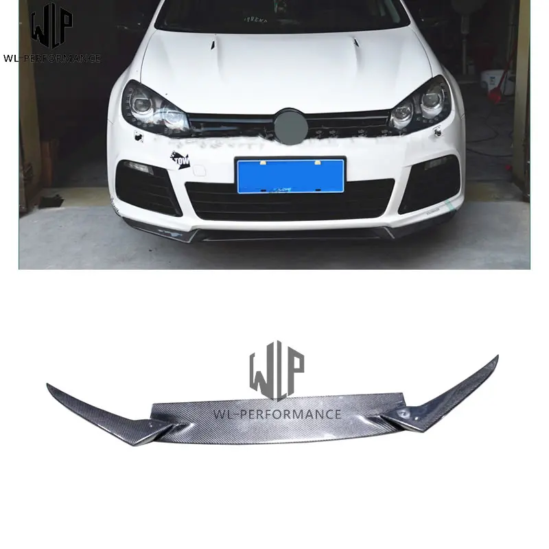 Golf 6 MK6 R20 углеродное волокно OSIR Тип сплиттер автомобильный передний бампер спойлер для VW Golf 6 MK6 R20 11-13 автомобильный стиль использования