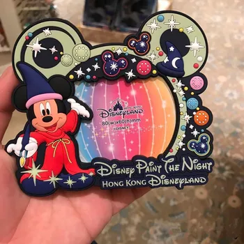 

Disney Magician Mickey Noctilucence Fridge Magnet Creative Cartoon Photo Frame Magnet Stick Office Desktop Decoration M5051