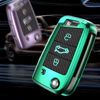 

Auto Car Key Fob Soft TPU Protection Cover Shell Case for VW Golf Beetle Bora Remote Fob Shell Cover