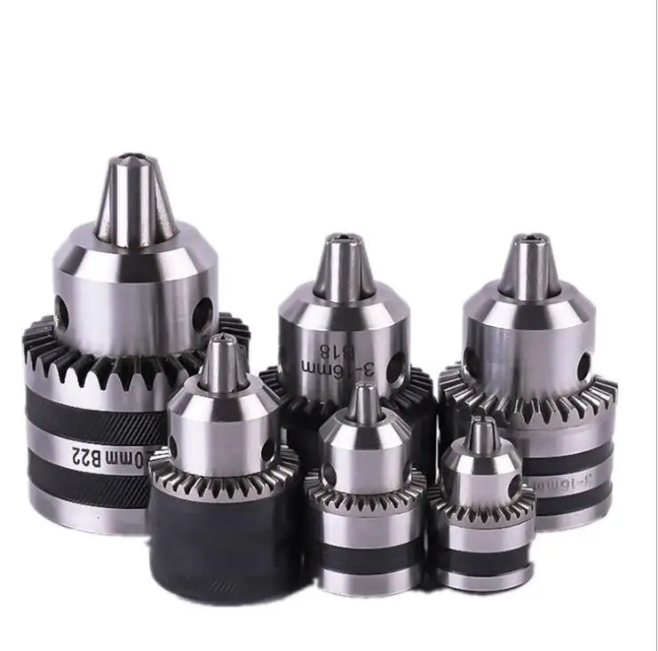 1PCS keys Drill Chuck B10 B12 B16 B18 0.6-6MM 1-10MM 1.5-16MM 1.5-13MM 3-16MM 1-16MM light duty Chuck for CNC Machine Tool Drill