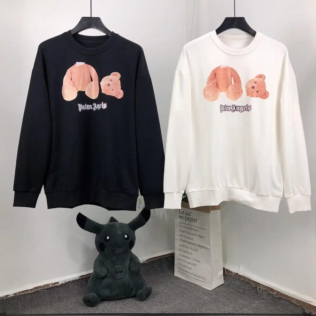 

19SS Palm Angels Hoodies Bear Print 1:1 High Quality Palm Angels Sweatshirts streetwear hip hop Palm Angels Pullover men women