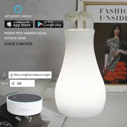 Wi-Fi умный стол ваза-лампа MP приложение управление стол окружающий свет Свадьба, романтическое RGB свет работает с Alexa Google Home