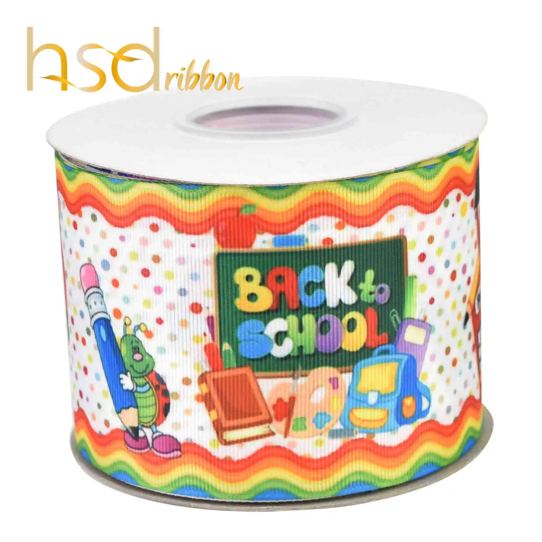 HSDCraft 16 мм 22 мм 25 мм 38 мм 50 мм 75 мм Школьные серии HT Grosgrain ленты 10 ярдов/рулон - Цвет: 04