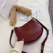 Новые сумки через плечо для женщин модные круглые роскошные сумки женские плюшевые сумки на ремне мешок основной bolso mujer сумка-мешок