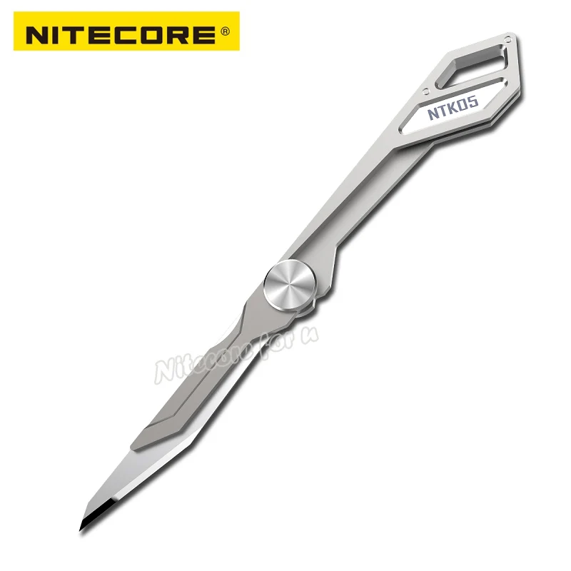 Nitecore Ntk05 Ultratiny Titanium Keychain Knife Lightweight Multiple Purpose Folding Knife