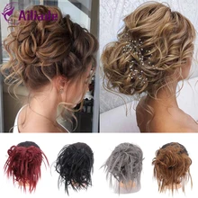 AILIADE " 10 цветов синтетические шиньон волосы булочка пончик-шиньон эластичные грязные резинки обруч для конского хвоста наращивание волос для женщин