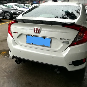 

UBUYUWANT High Quality Carbon Fiber Material Spoiler For Honda Civc Black Car Tail Wing Rear Trunk Spoiler For CIVIC 2015+
