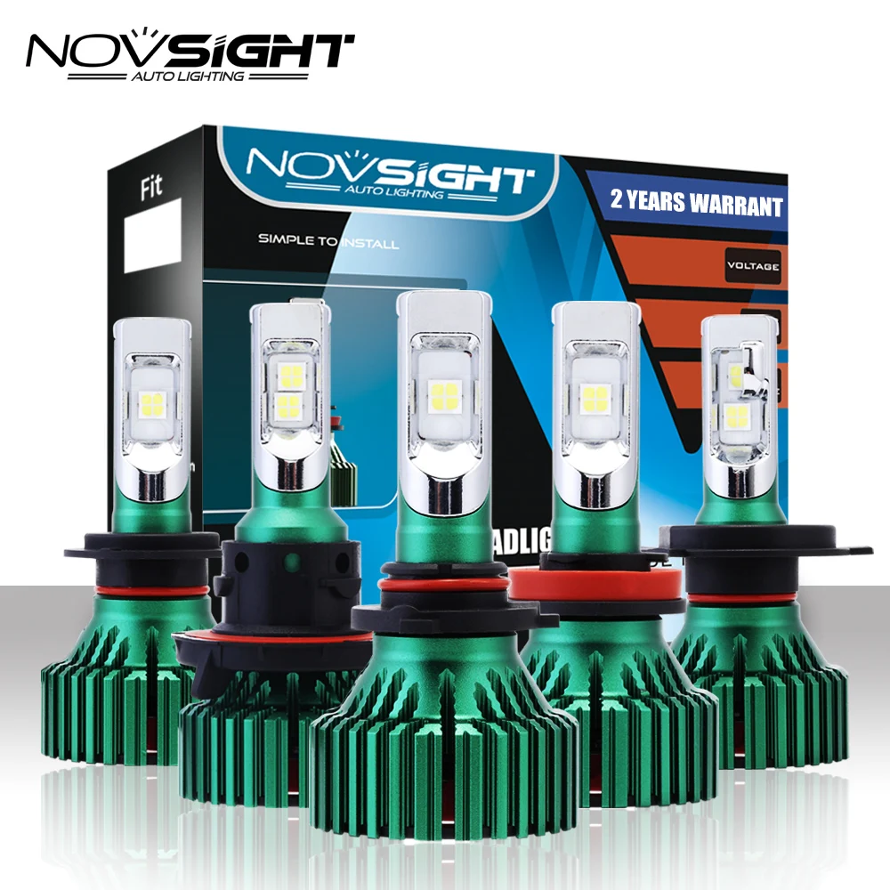 

NOVSIGHT H4 LED H7 H11 Car Led Headlights 60W 16000LM H8 H9 9005 9006 Driving Fog Light Bulbs Play and Pluy Fog Lamps 6500K