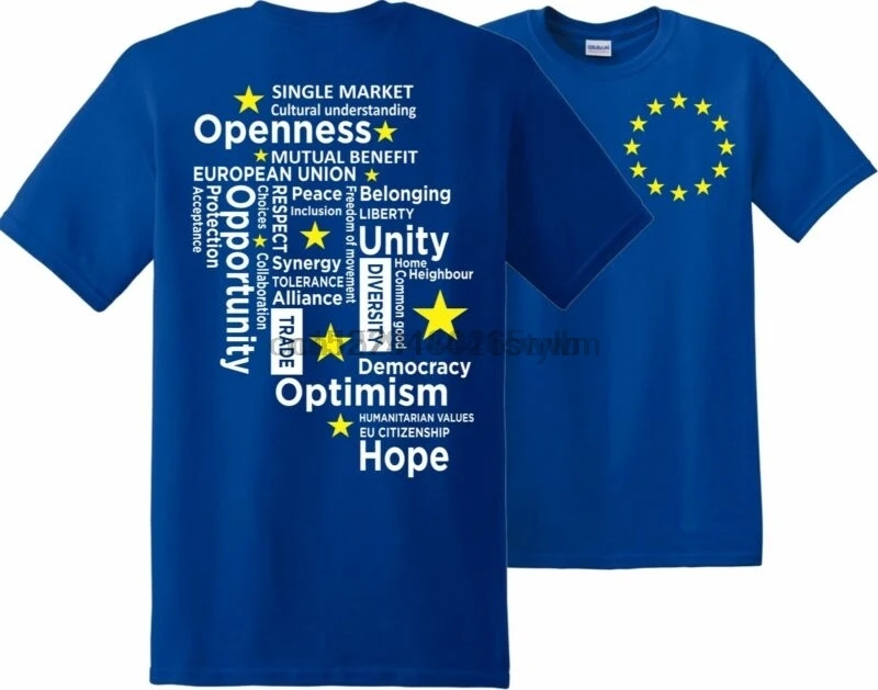 

European Union Flag T-Shirt Stop Brexit referendum again Top Remain in EU Unisex