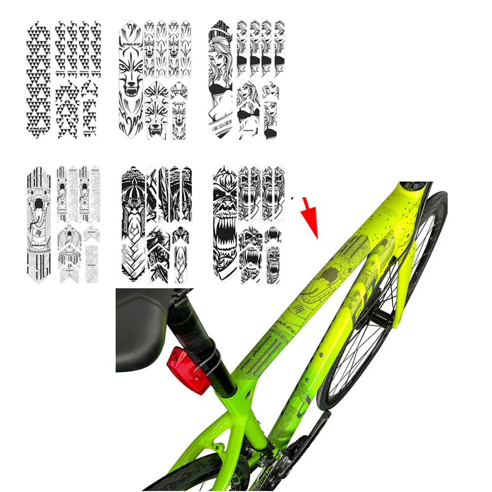 Bike Frame Sticker MTB Mountain Bike Scratch Resistant Protect Frame 