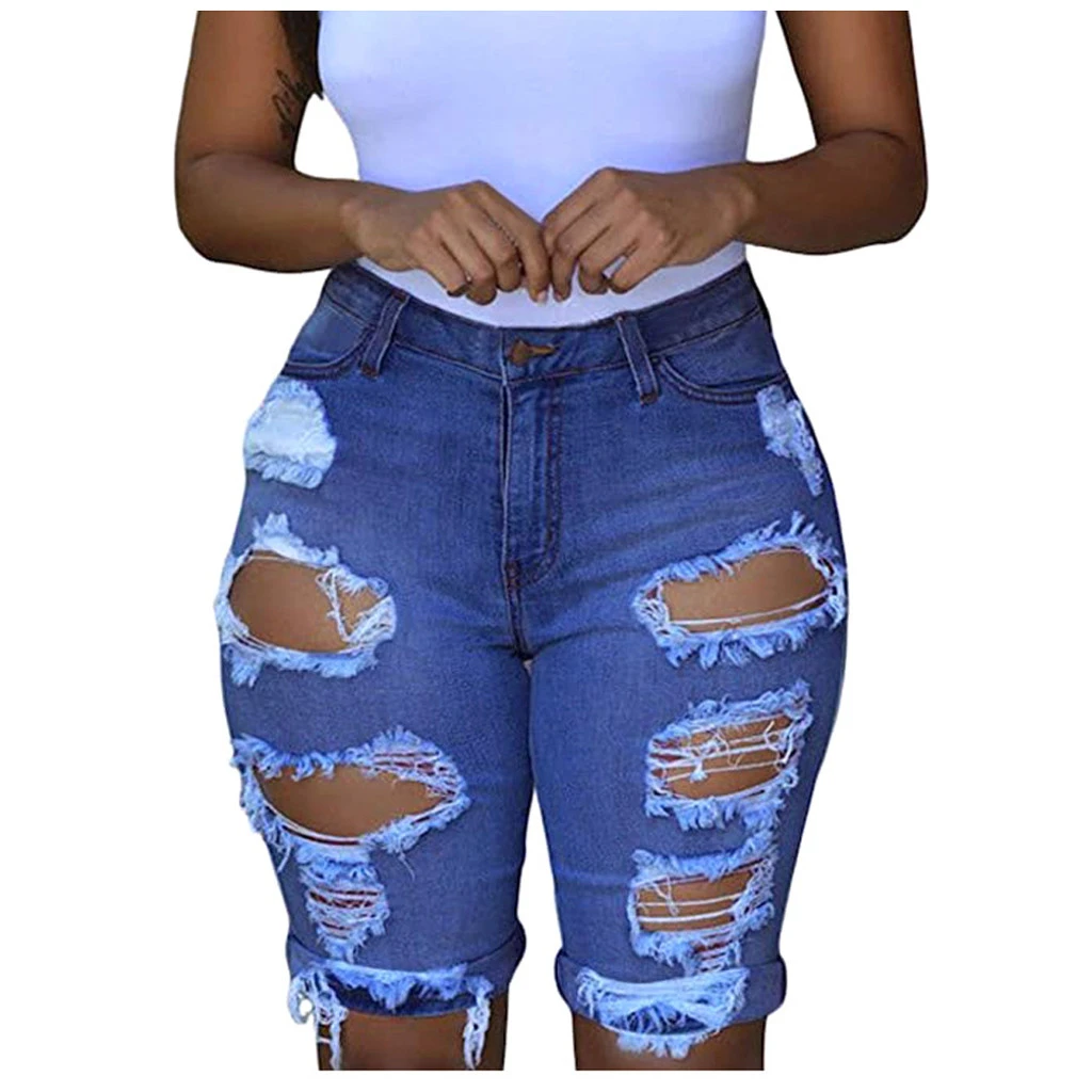 Ripped jean shorts women Outlet