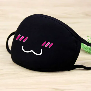 

Lovely Cartoon Cotton Masks Festive Party Respirator Warm Cotton Cute Black Mask Camouflage Anti Dust Mouth Muffle Respirato