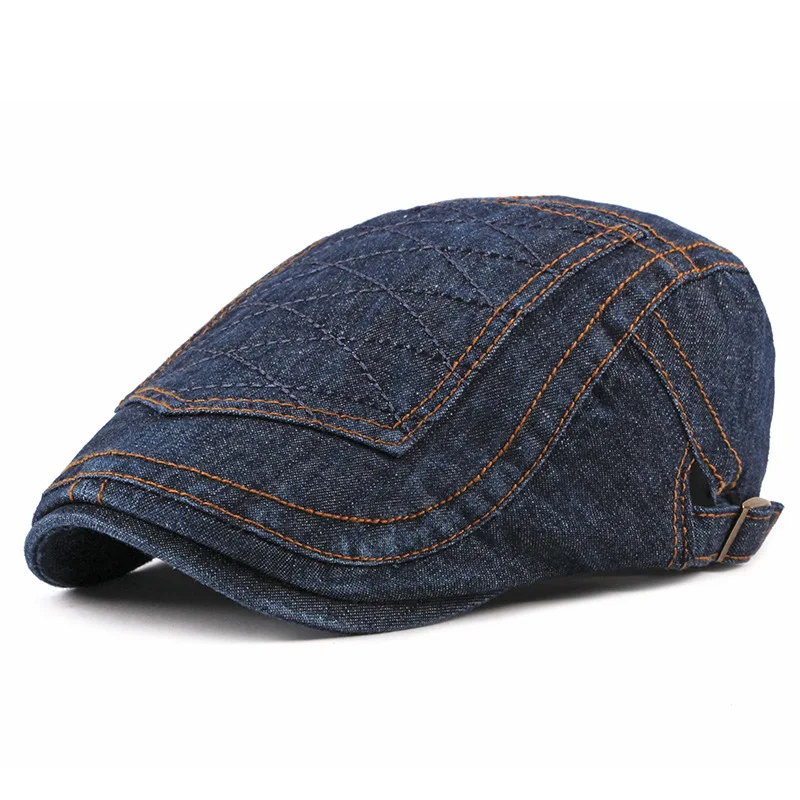 Джинсовые кепки для женщин и мужчин Sitka маляр шляпа Czapki Damskie Berret Casquettes Французский Берет Homme ковбойские джинсы шапки dsq - Цвет: photo color