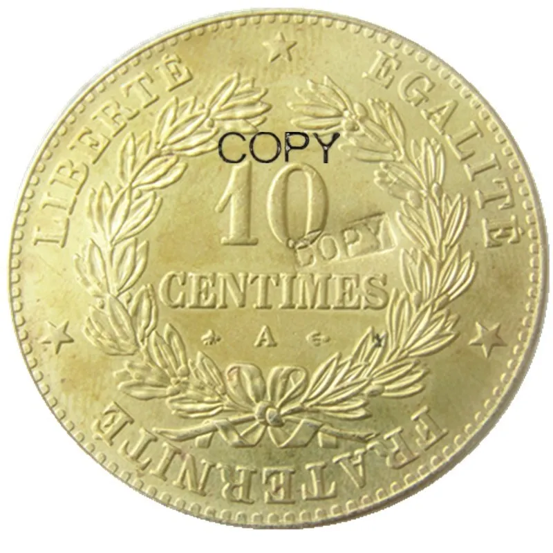 Франция 10 сантимов 1877 копия монеты