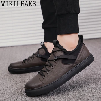 

Leather Shoes Men Black Designer Shoes Men High Quality White Mens Shoes Casual Fashion Sapato Social Masculino Sepatu Pria 2020