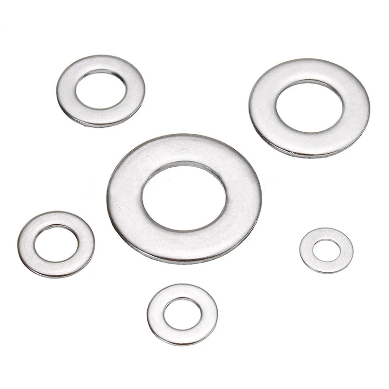 Metric Washer Mixed(200 Pack) M3 M4 M5& M6 Form A Thick Flat Washers Stainless Steel