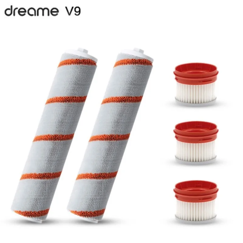 

Dreame 5Pcs/set Roller Brushes Filter Replacements for V9 Cordless Handheld Vacuum Cleaner Accessories