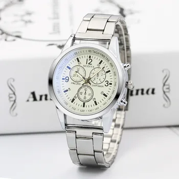 

MODIYA Brand Men Watch Classical 3 Dial Watches Men Fashion Casual Steel Band Quartz Wristwatch relojes hombre erkek kol saati