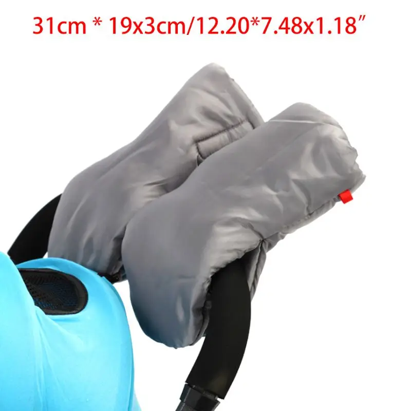 Водонепроницаемый коляска грелка для рук халява уха ветрозащитные плюшевые теплые перчатки на подкладке