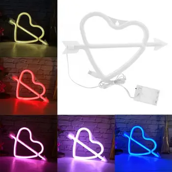 

Adorable Heart-Shape LED Light Decorative Wall Hanging Lamp for Bedroom Dormitory motion sensor night