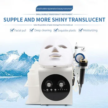

small bubble hydrafacial with led light therapy facial mask water oxygen anti-aging machine