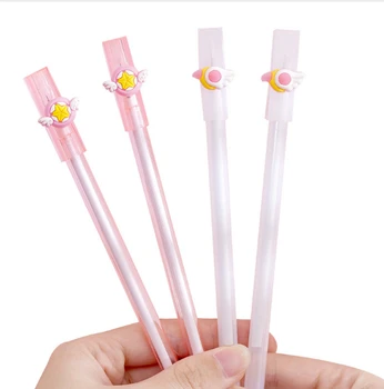 

100Pcs/Lot 0.38mm Korean Girl Star Scepter Gel Pen Wholesale Creative Students Examination Signature Pen Office Pen GP566