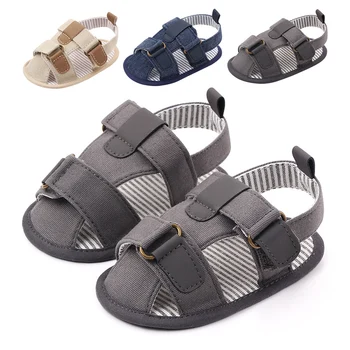 

Canvas Baby Sandals Cotton Non-slip Soft Soled Newborn Toddler Summer Shoes Boy Girl First Walkers Sandals1