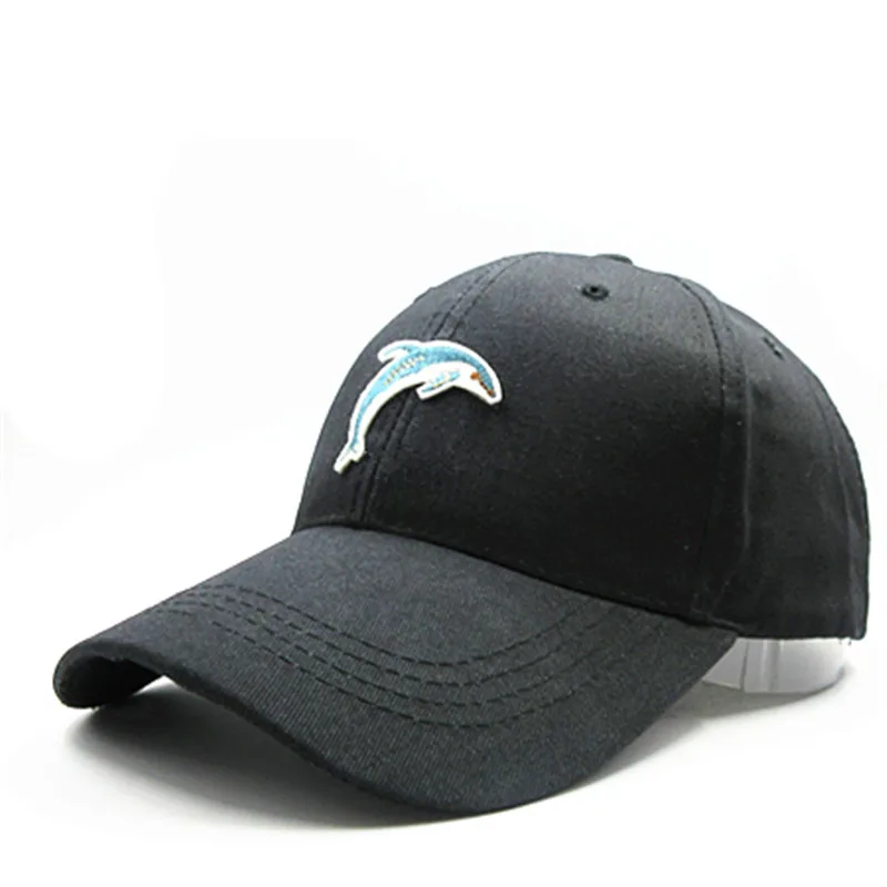 Dolphin Animal Embroidery Cotton Baseball Cap Hip-hop Cap Adjustable Snapback Hats for Men and Women 204 4