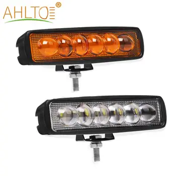 

1X Spot Workbar Lamp LED IP67 18W Lens Light Worklight Car Motorcycle Truck SUV Auto Lighting 8D Convex Led Fit Off Road Vehicle