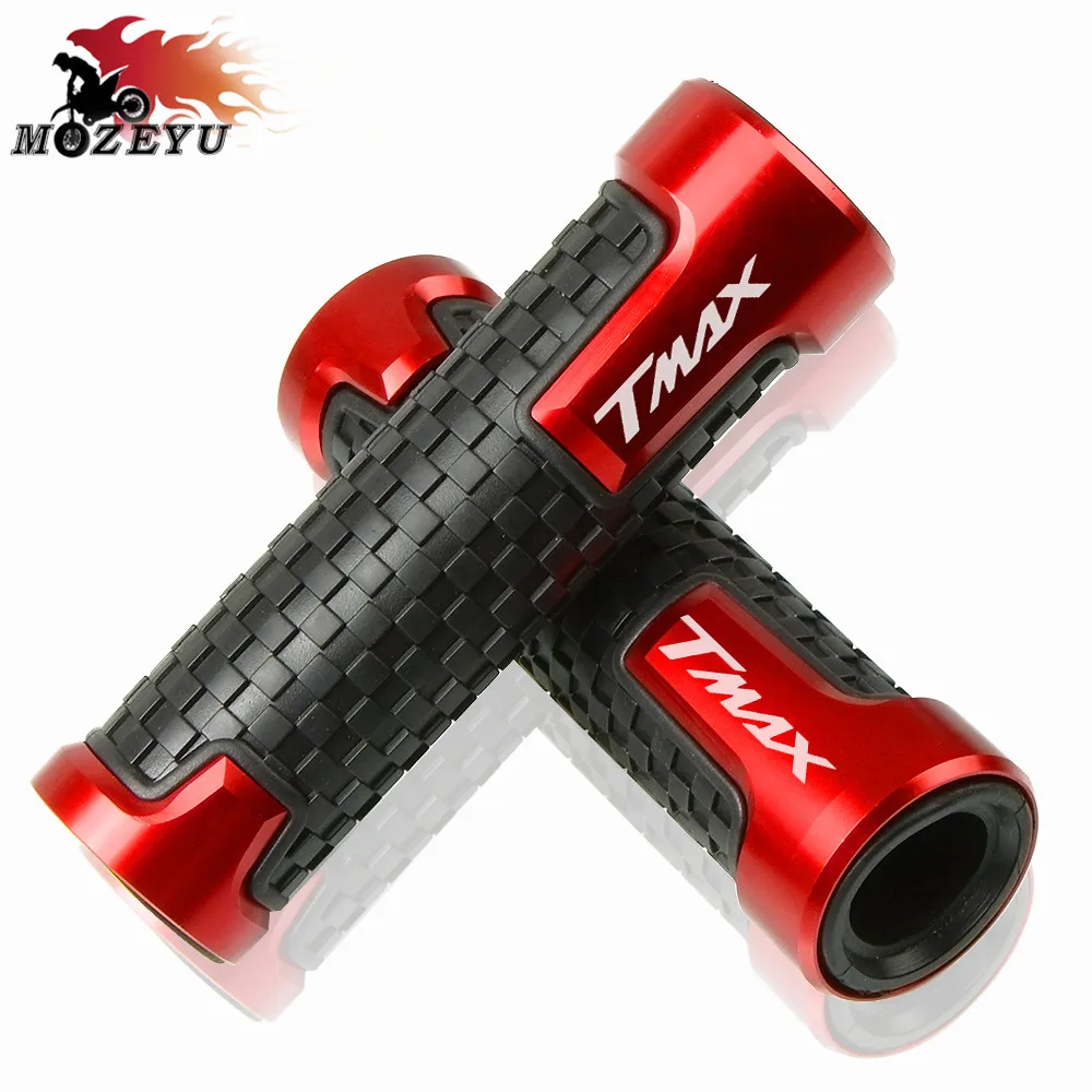 Рукоятка мотоцикла CNC 22 мм 7/8 ''Руль Ручки комплект ручки для Yamaha TMAX T-MAX500 530 TMAX 530 DX SX - Цвет: Красный