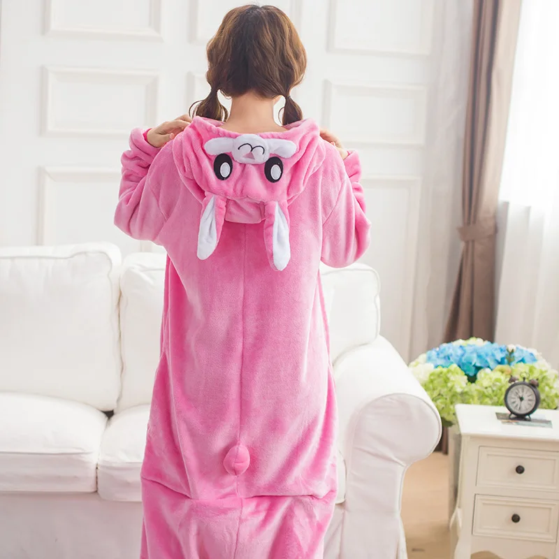 Unisex adult pajamas anime suit clothes flannel Lilo stitch Sleepwear 