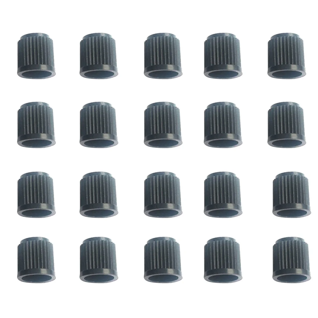 20 Pieces Plastic Auto Car Bike Motorcycle Truck wheel Tire Valve Stem Caps Black