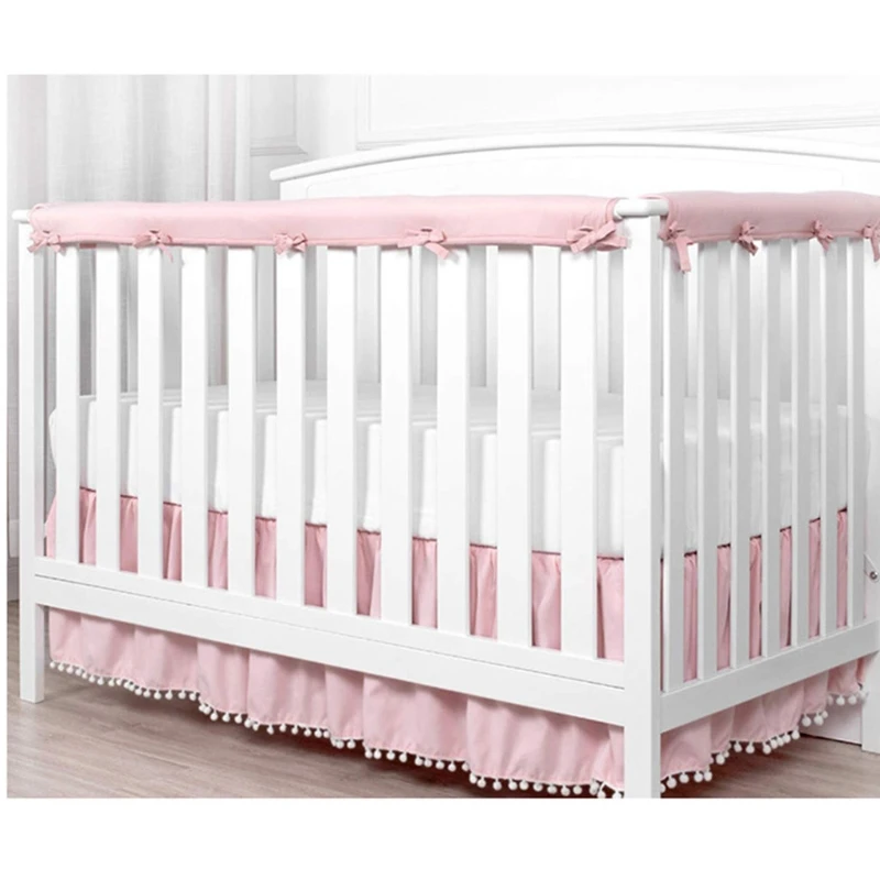Baby Crib Rail Cover Newborn Cot Bed Bumper Breathable Protector Padded Infants Safe Teething Guard Wrap 3 Pcs/Set