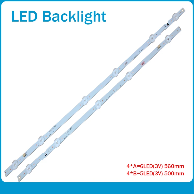 Bande de rétro-éclairage LED, 4 pièces, pour LB55084, nouveau