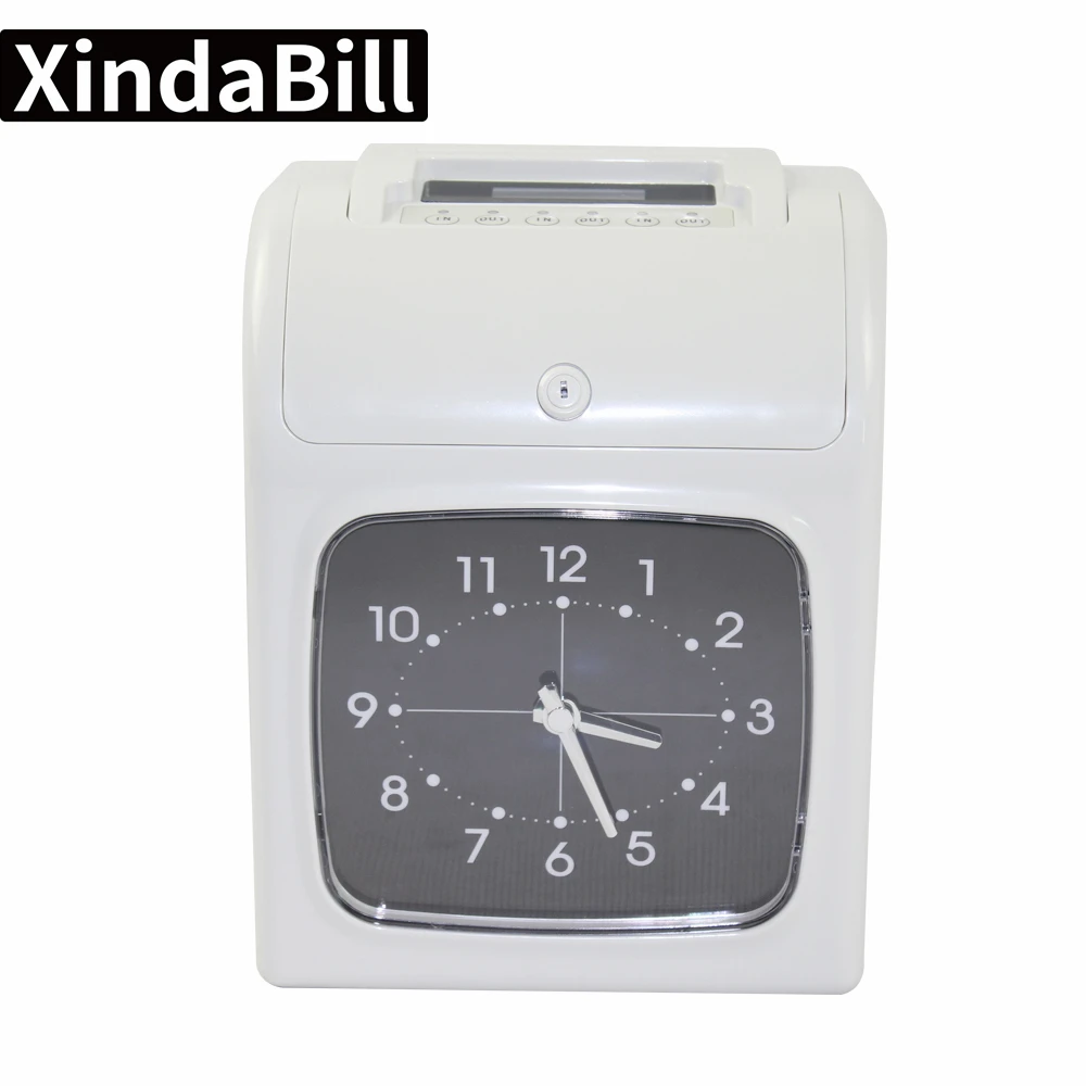 W-S1 Digital Attendance Machine Time Recorder Fingerprint Password Punch Card Time Clock Office Staffs Check in Punching Machine
