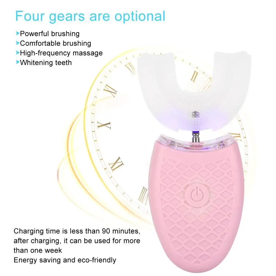 Escova de Dentes-em Forma de Adulto Escova de Dentes Sonic Elétrica Limpeza Automática Higiene Oral Cuidados 8 Escovas de dente elétricas