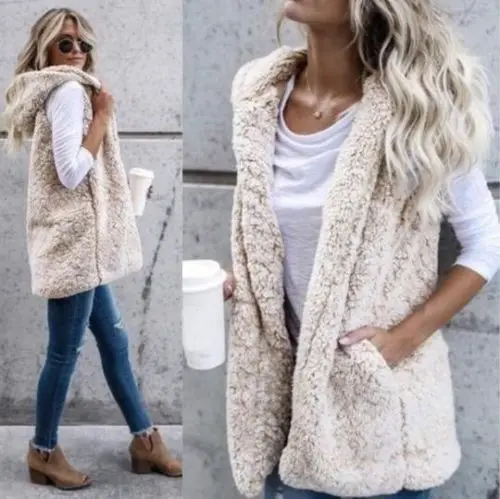 NEW-Womens-Winter-Faux-Fur-Waistcoat-Jacket-Coat-Sleeveless-Vest-Outwear-Hoodie