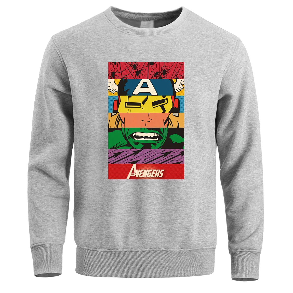 

The Avengers Sweatshirt Men Superhero Crewneck Hoodies Sweatshirts Winter Fleece Warm White Super Hero Pullover Streetwear Mens