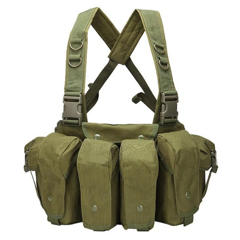 

Outdoor Tactical Chest Rig Military Molle Vest with AK 47 Magazine Pouch Airsoft Paintball Hunting Vest CS Outdoor Equipment