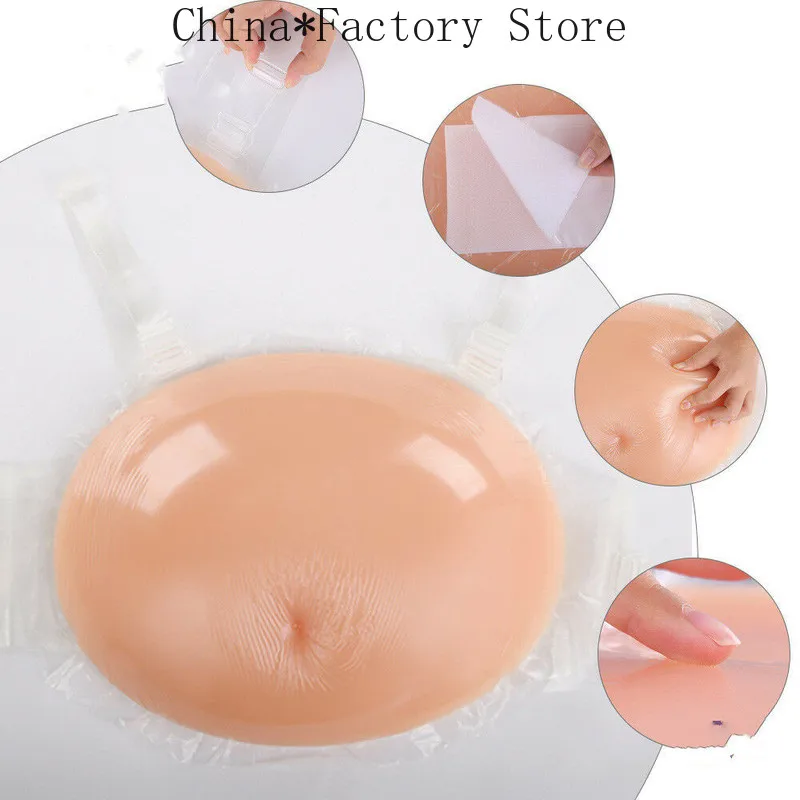 Soft Silicone Belly Realistic Tummy Woman Pregnant Bump Size M 5-7 Months 1850g 2019  men bodysuit sexy  tight mens underwear